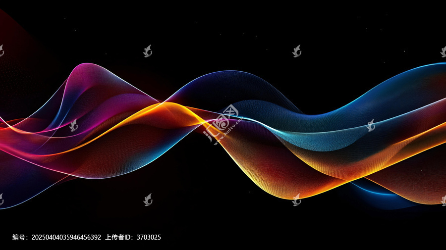 炫彩絢麗曲線條紋高雅