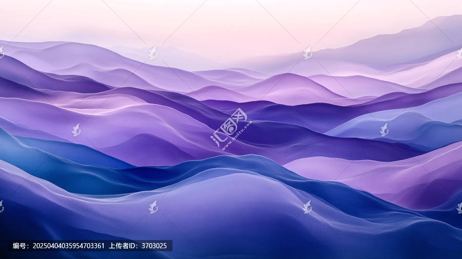 漸變色彩山水畫