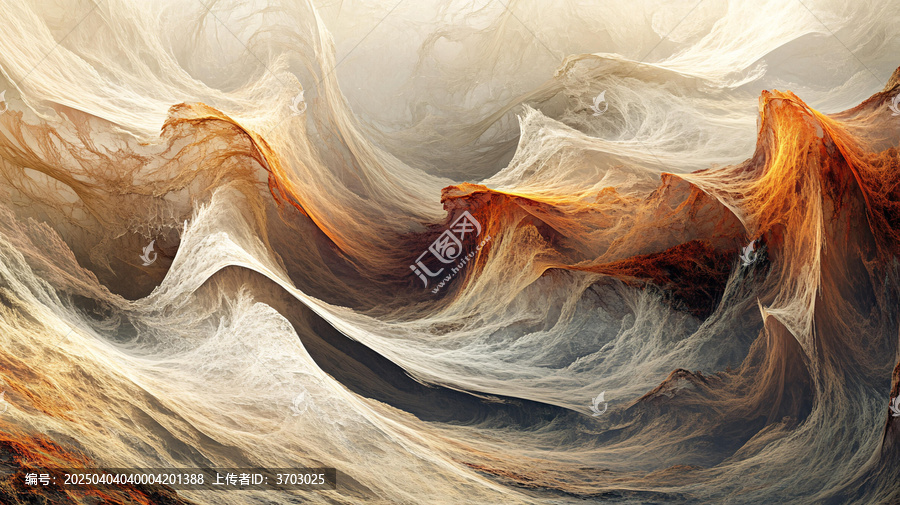 漸變抽象流體裝飾畫