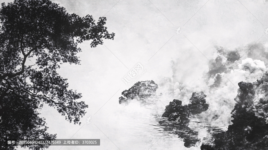 水墨山水背景圖