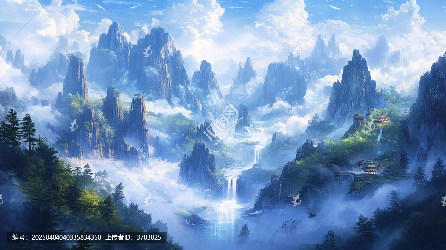 古風(fēng)山水場景