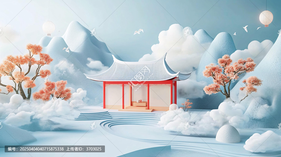 中式場景描邊