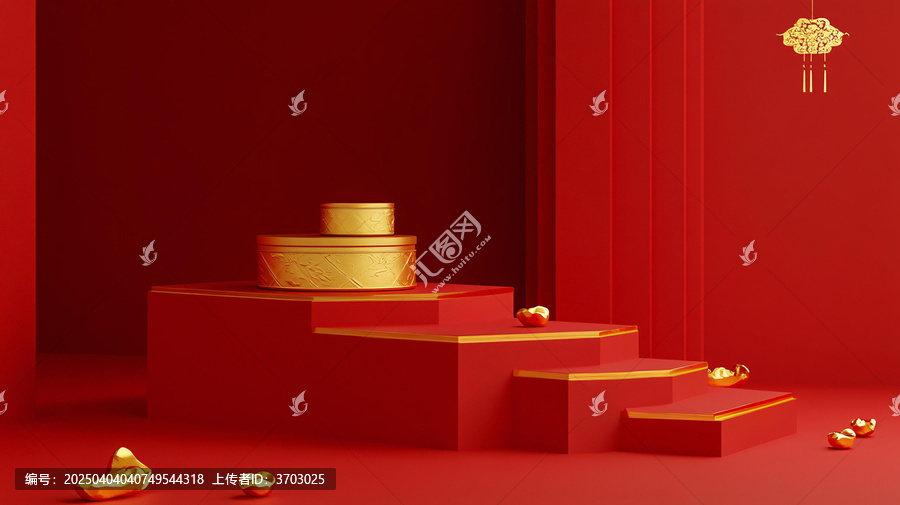 紅金大氣簡約畫面