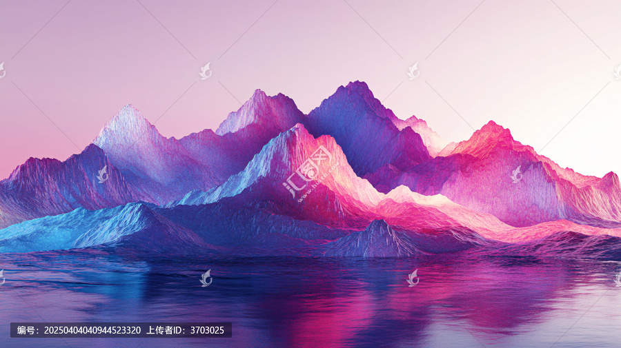 遠(yuǎn)山山脈夢(mèng)幻山水