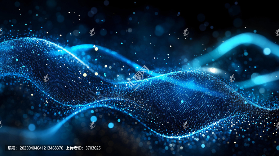 科幻感藍色流動感背景