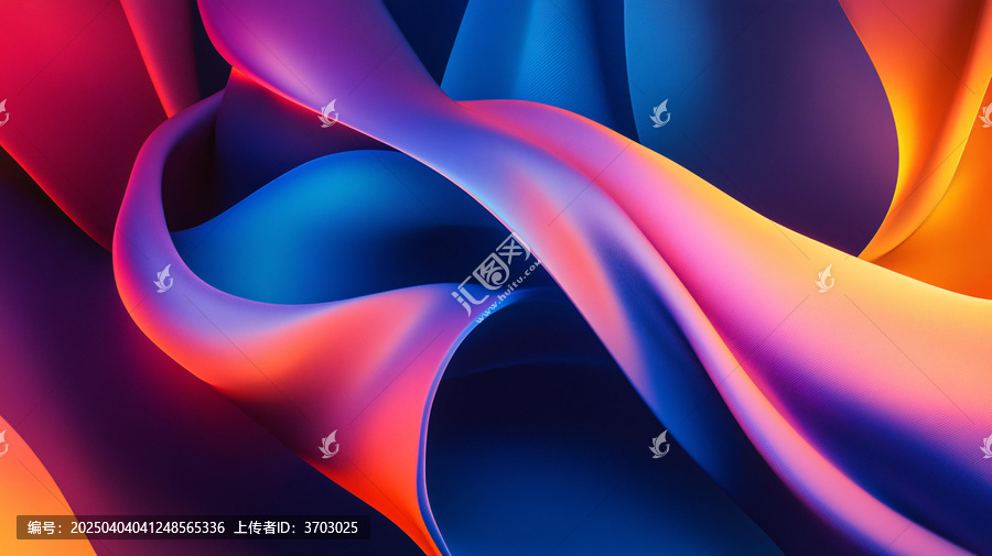多彩曲線唯美高雅形狀