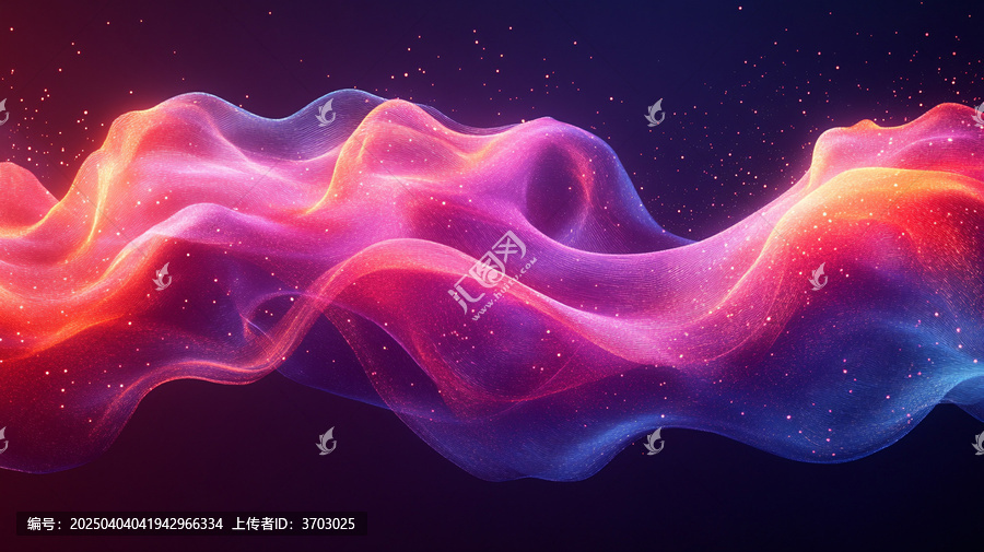 科技波浪線背景