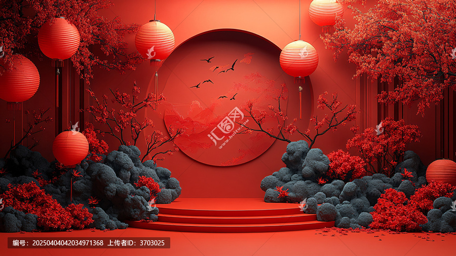 國慶燈籠展臺(tái)