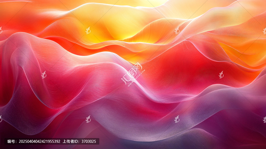 紅黃漸變幾何光影