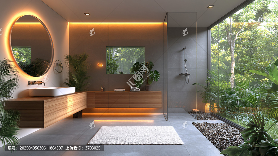 白墻灰地木衛(wèi)浴