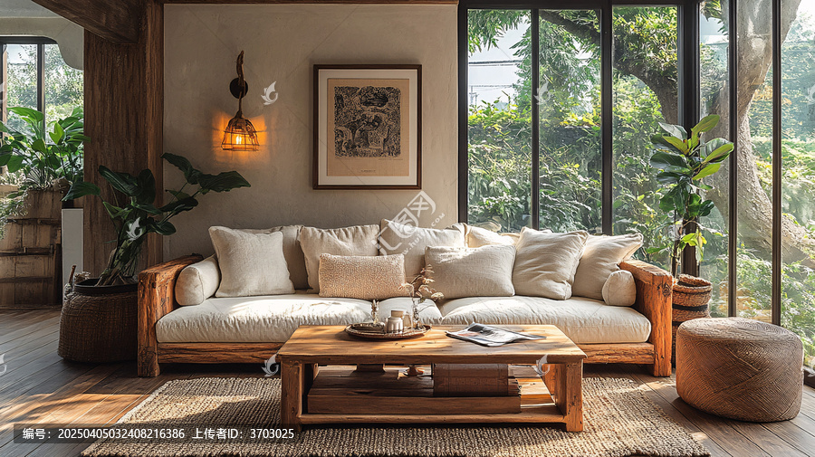 木質(zhì)沙發(fā)客廳布置