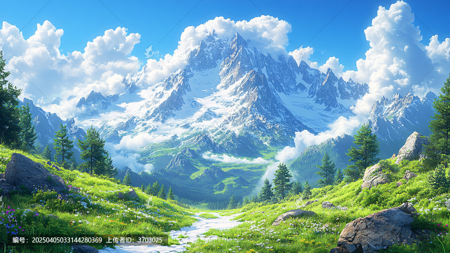 山天空戶外風(fēng)景自然景色背景插圖