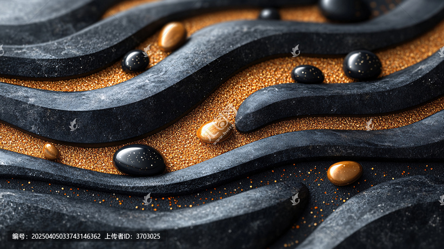 黑沙金石紋
