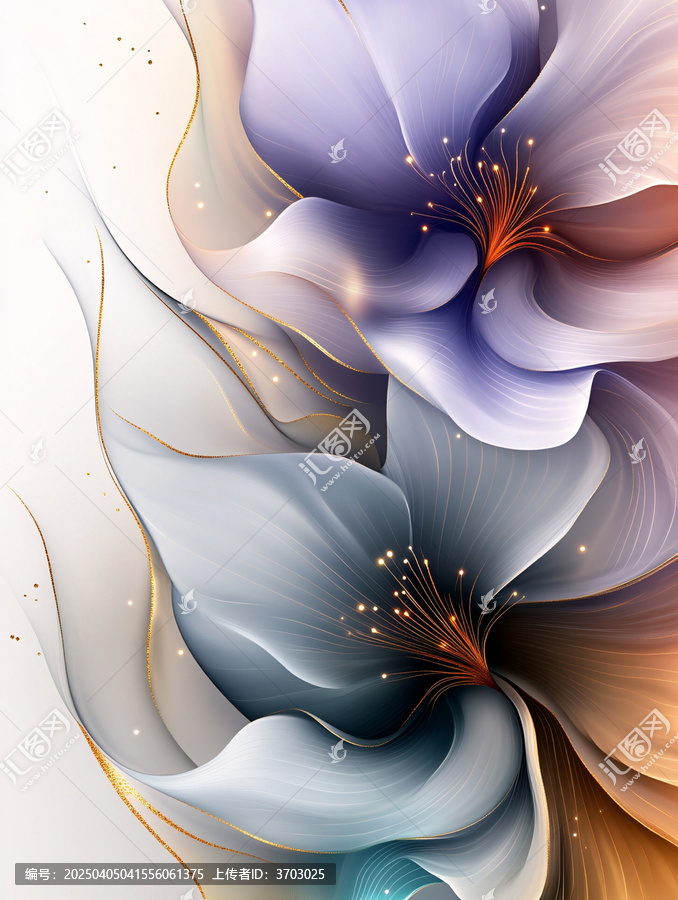 漸變彩虹花朵圖案