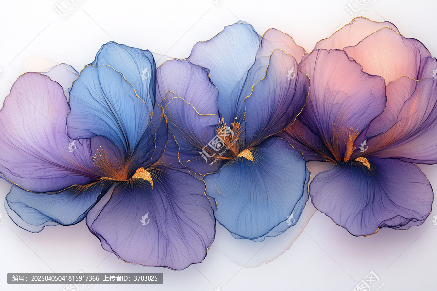 紫藍(lán)漸變鳶尾花