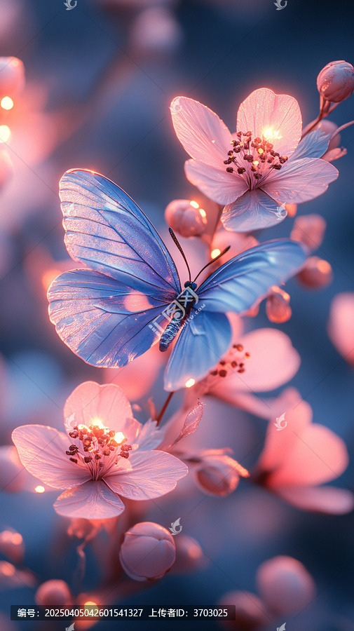 蝴蝶花叢背景圖