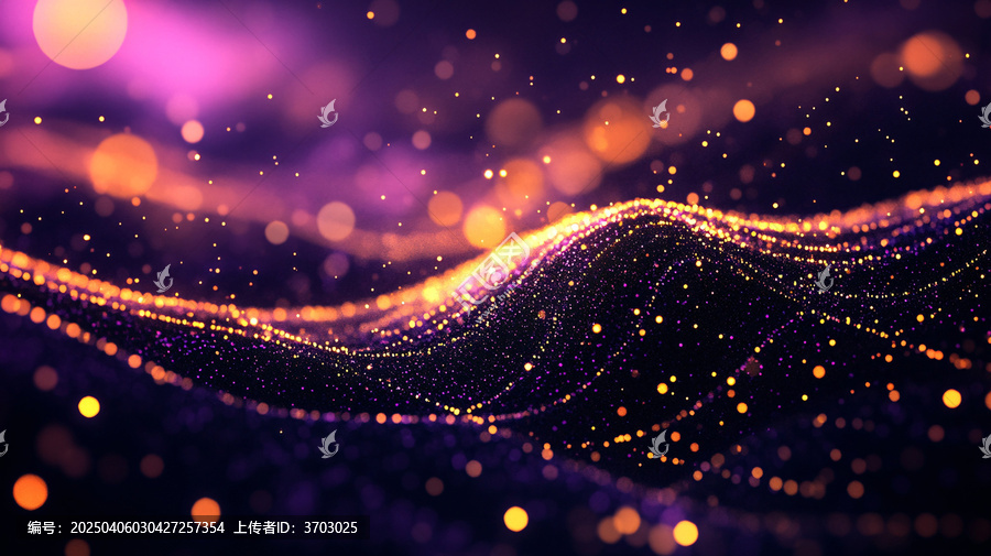 金色紫色彩粒流動(dòng)