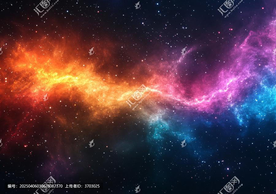 彩虹銀河背景圖