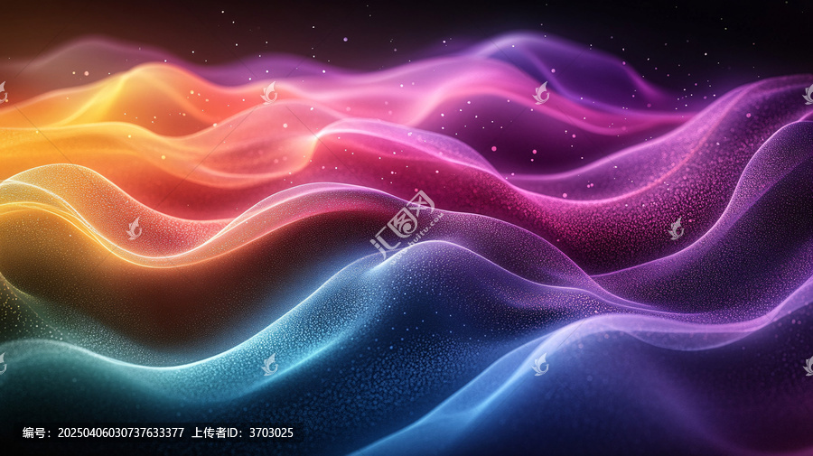 黑紫綠漸變曲線