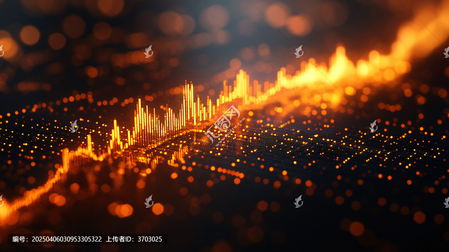 價格上漲金色圖表