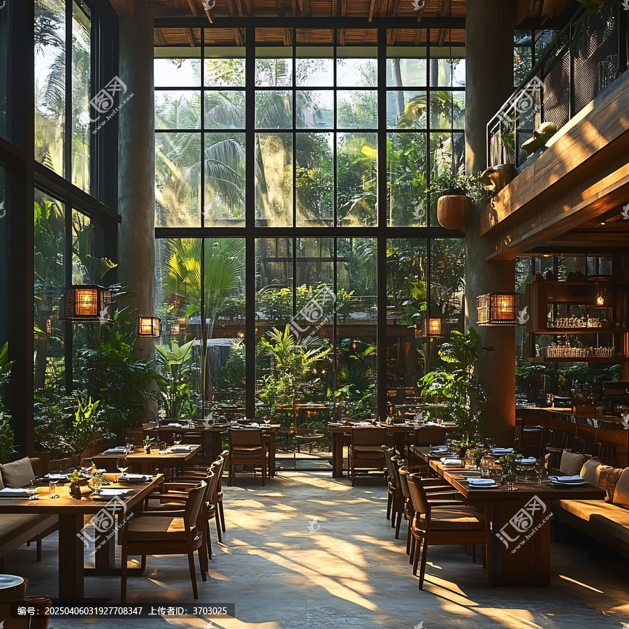 酒店餐廳綠植裝飾