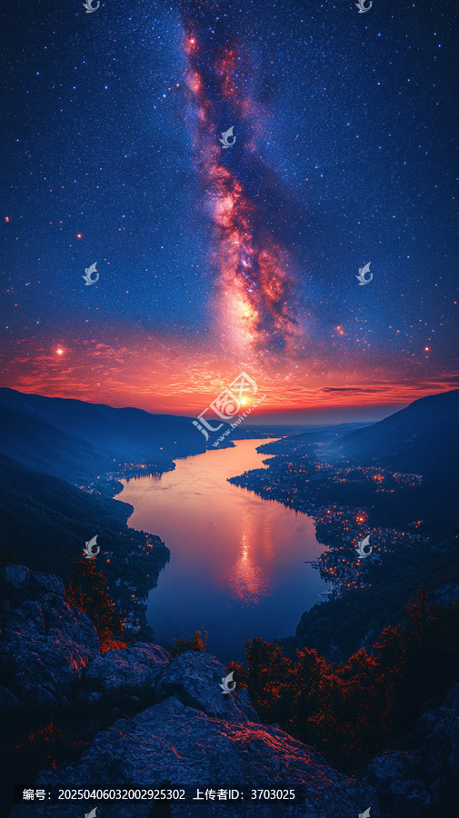 星夜靜謐景色