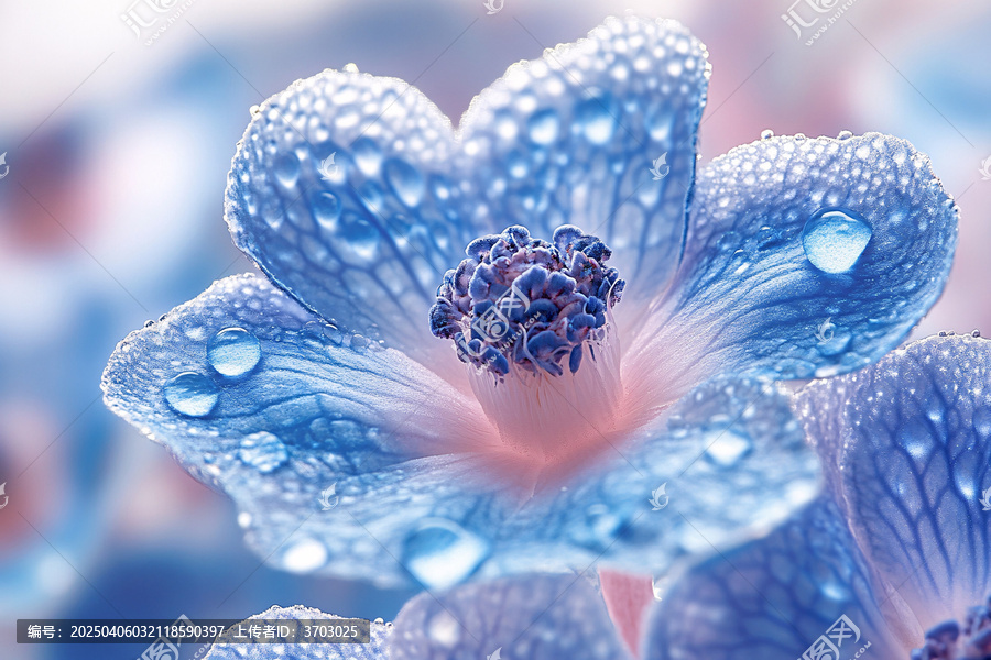 藍(lán)繡球花朵細(xì)節(jié)