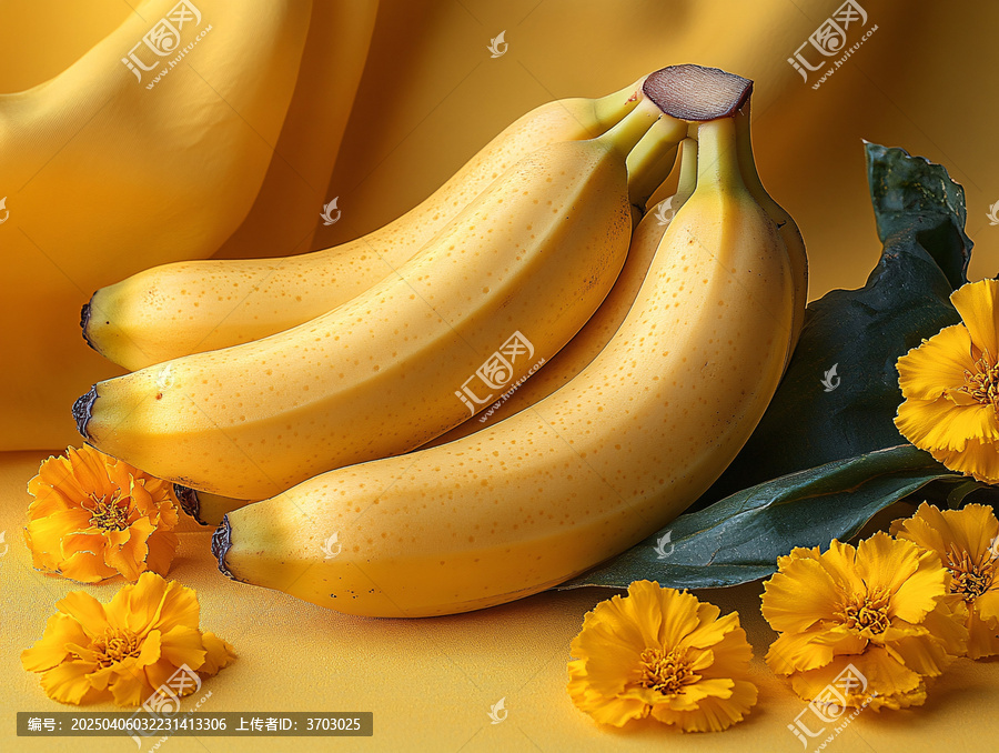 金黃香蕉與萬壽菊