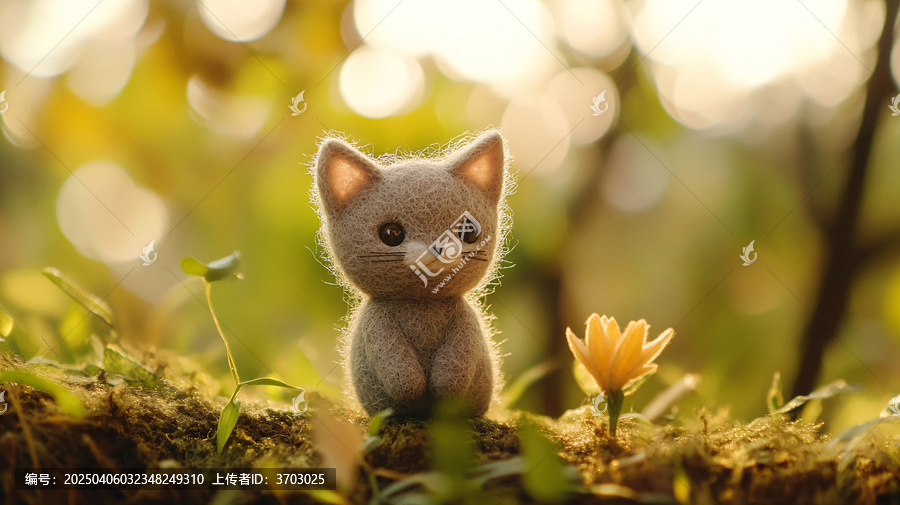 小貓毛氈卡通