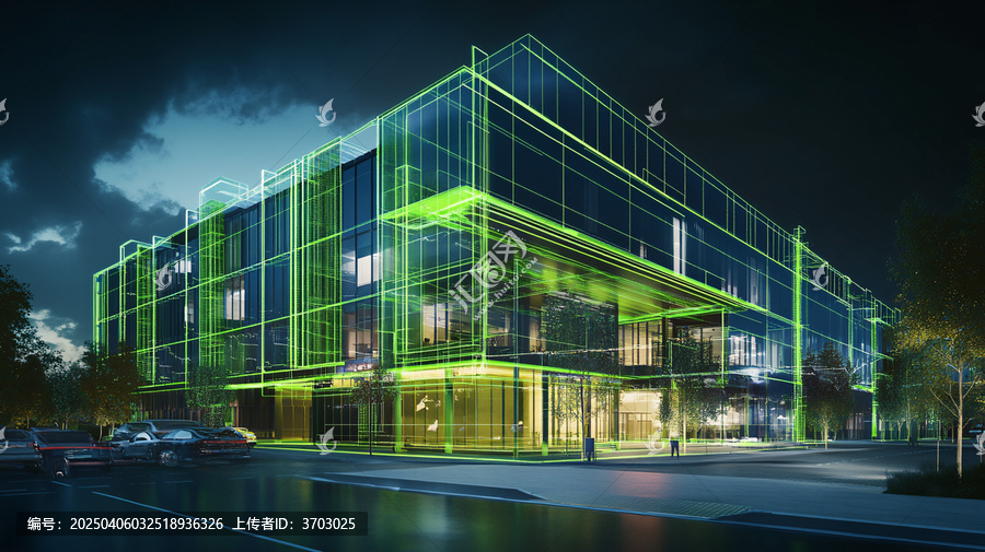 建筑全景線條圖