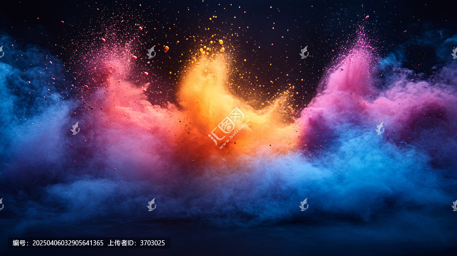 彩色粉末爆炸