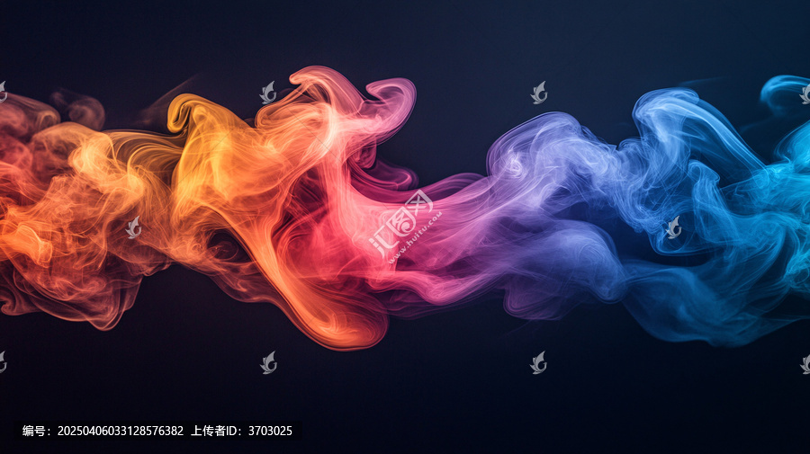彩色煙霧流動(dòng)