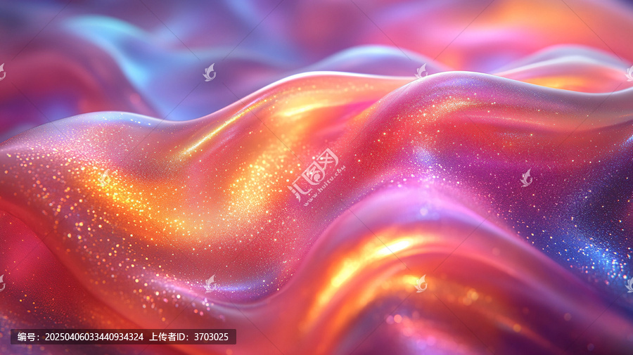彩虹波浪與水紋