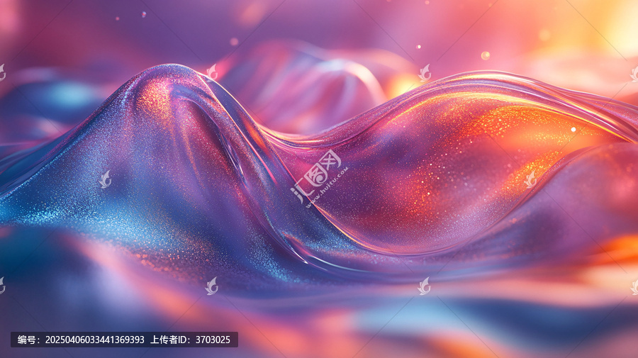 彩虹波浪與水紋