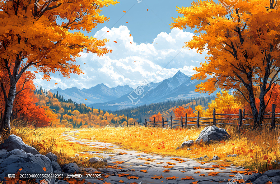 秋葉草原陽(yáng)光景