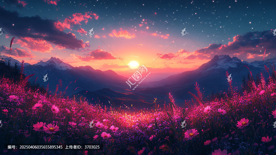 山野花浪星夜