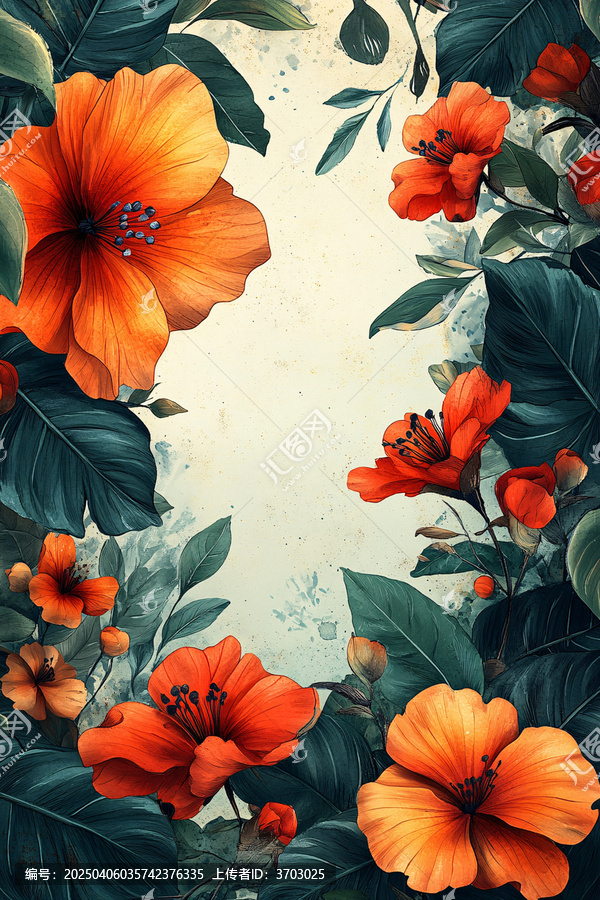 花葉邊框