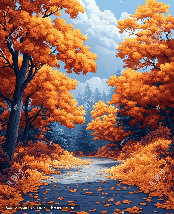 秋日森林兒童背景