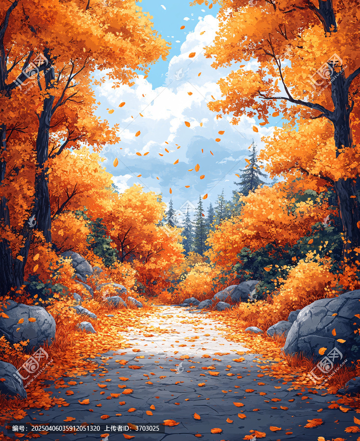 秋日森林兒童背景