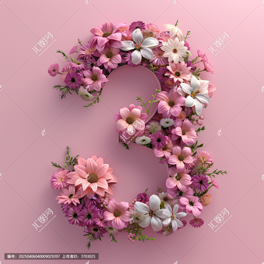 數(shù)字三花朵