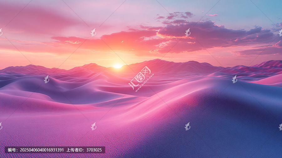 粉彩沙漠光影