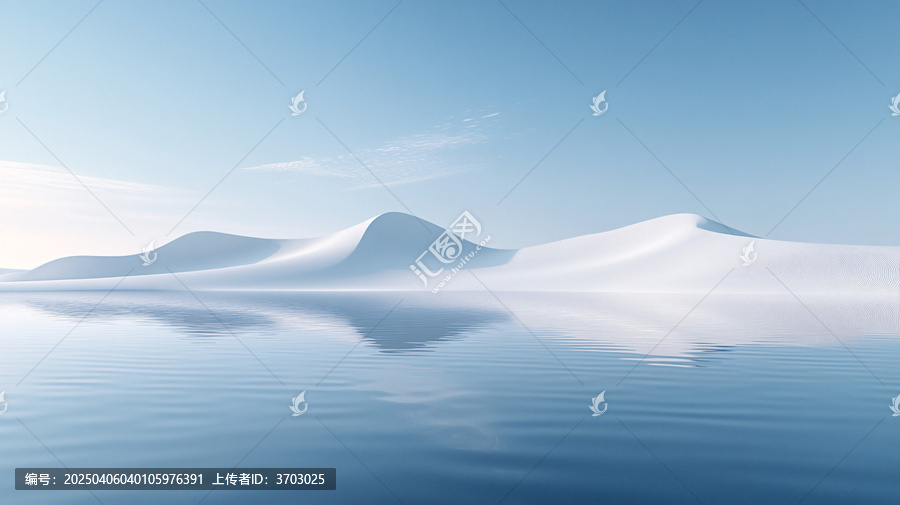 白色沙漠湖面