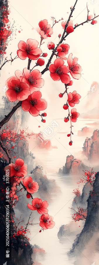 櫻花水彩形狀