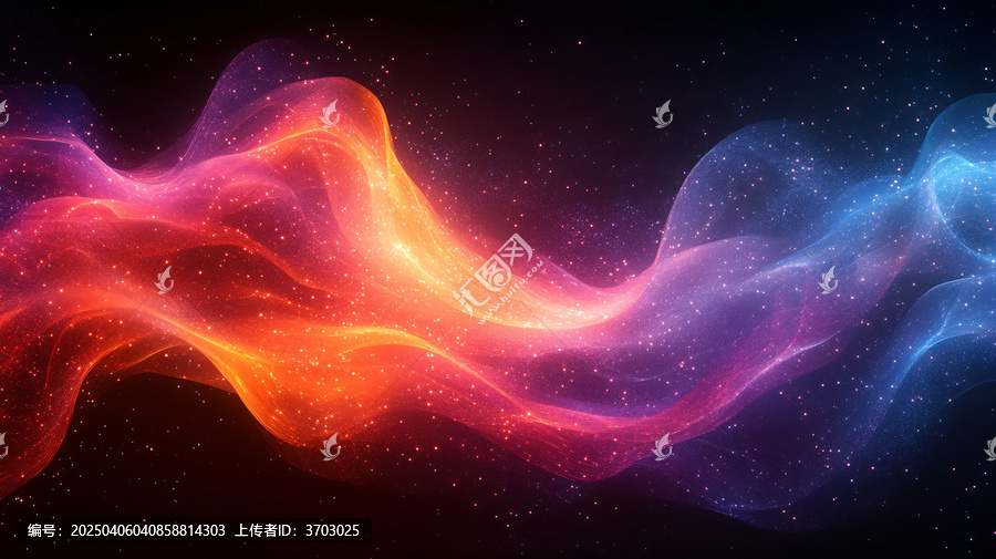 紫色光暈波浪線