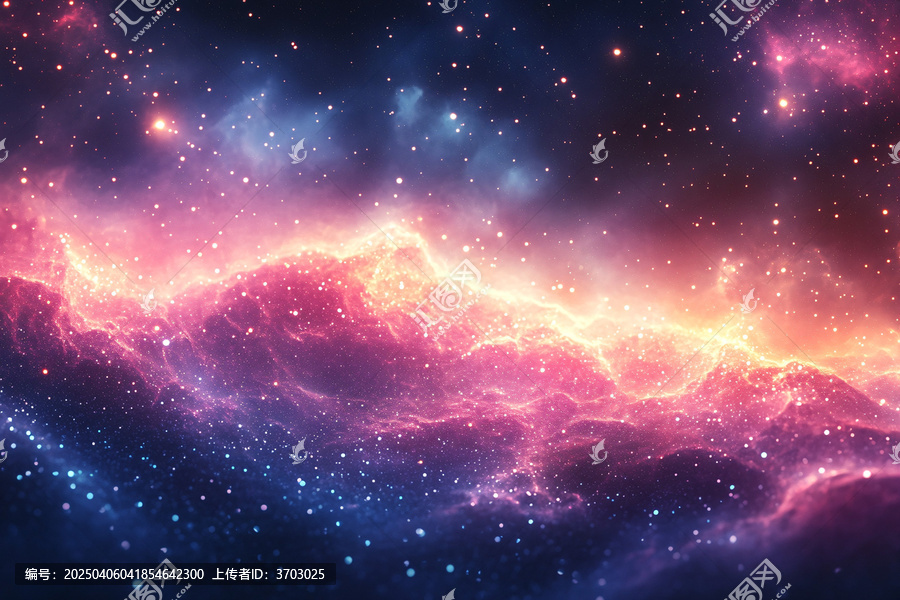 紫藍粉色星系