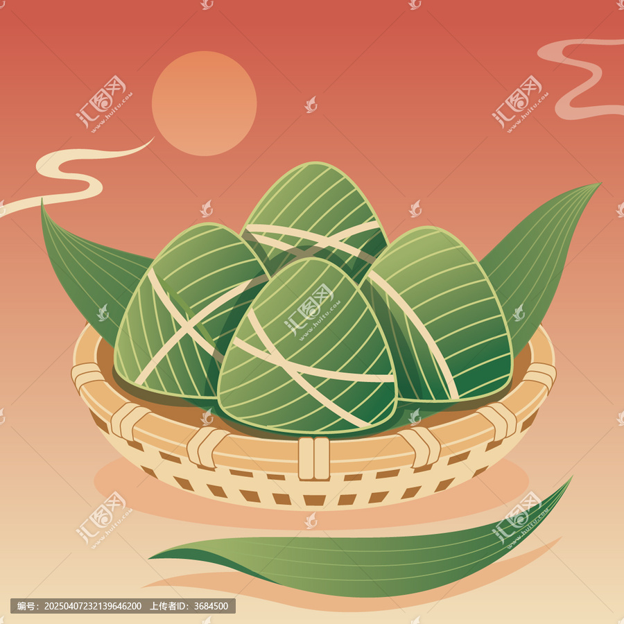 中國風端午節粽子矢量插畫