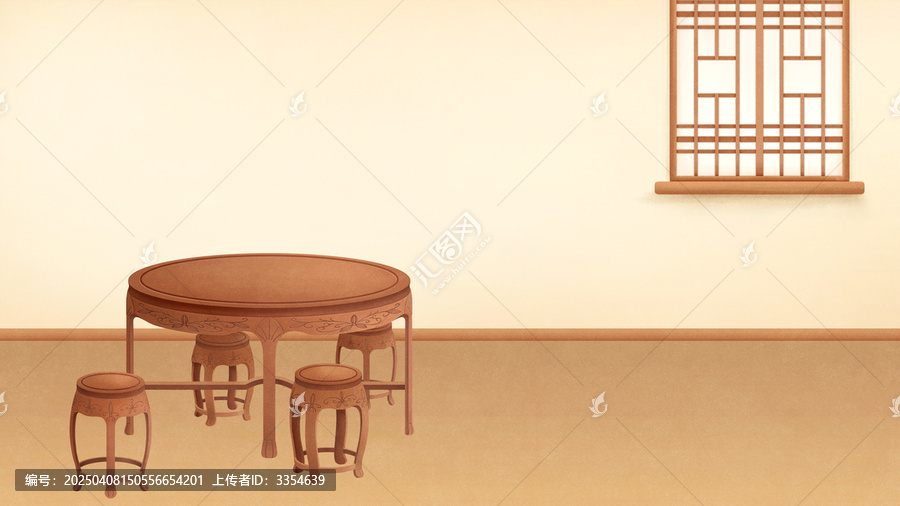 中式房間背景