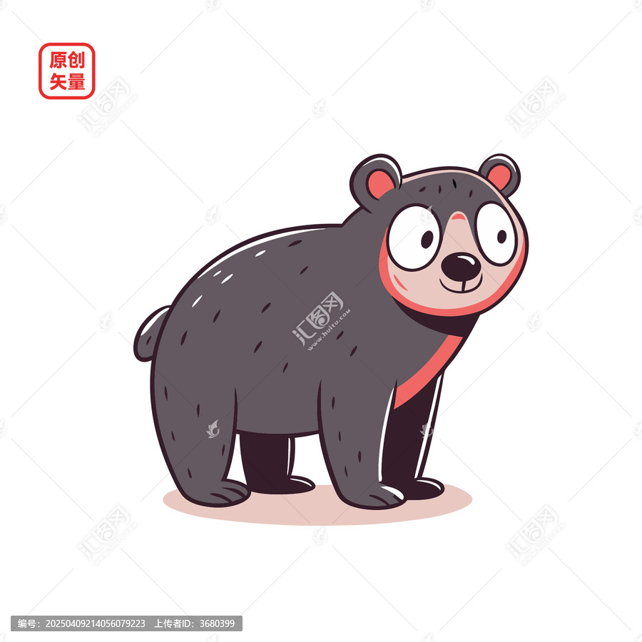 矢量插圖動物卡通小熊