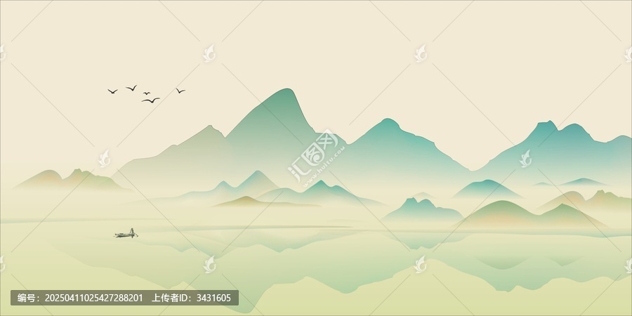 山水裝飾畫