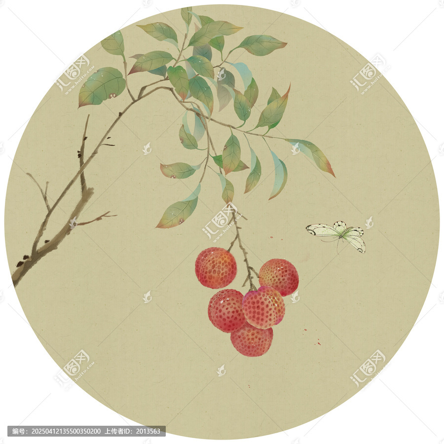 古風(fēng)荔枝插畫